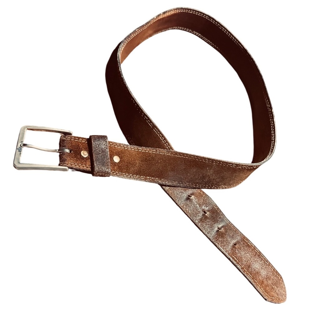 Knothe Mens Brown Vintage Cowhide Leather‎ Belt Contrast Stitch 38 Grunge
Worn